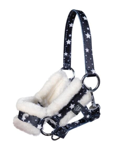 HKM Hobby Horse halster en touw navy ster