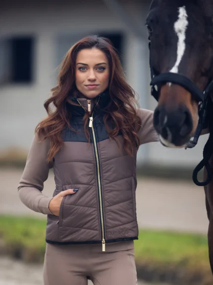 Mrs. Ros bodywarmer Black Taupe
