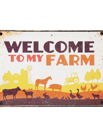 Waakbord metaal "oud"