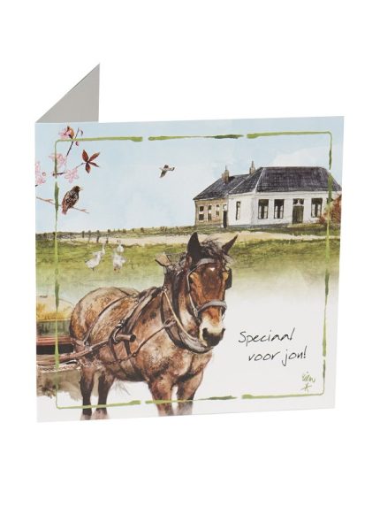 Wenskaart paarden