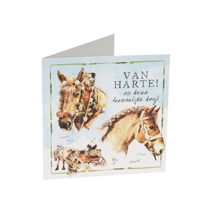 Wenskaart paarden
