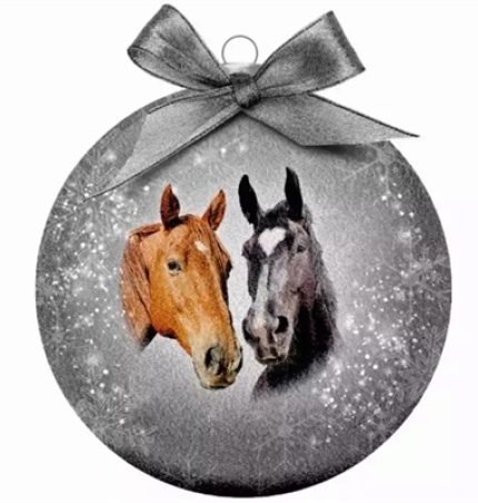 Plenty gifts kerstbal frosted paard