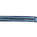 HKM halsterset petrol en blauw met steentjes
