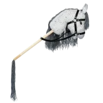 Hobby Horse stokpaard grijs gevlekt met bit en teugels