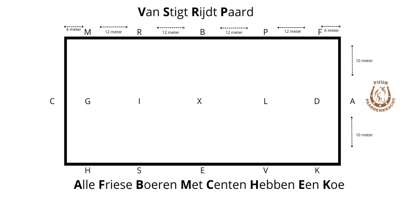 Indeling bakletters dressuur