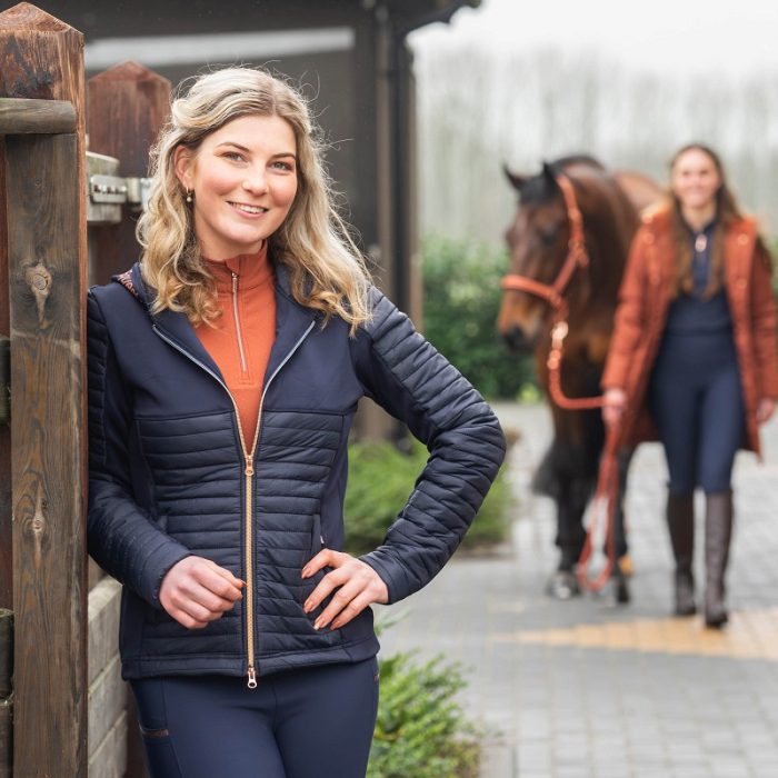 Horka puffervest Magnificent blauwrosé