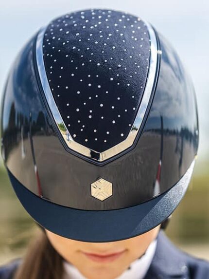 Charles Owen veiligheidshelm Kylo Sparkle met MIPS navy blue