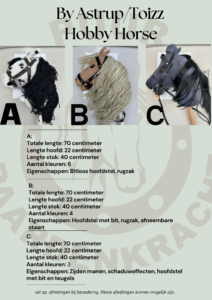 Hobby Horse stokpaarden afmeting