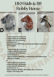 Hobby Horse stokpaarden afmeting