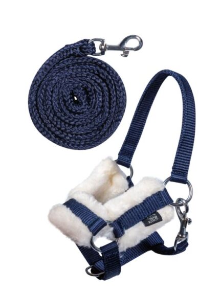 HKM Hobby Horse halster en touw donkerblauw