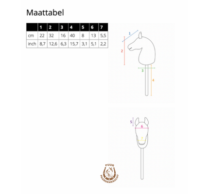 Maattabel HKM Hobby Horse mini