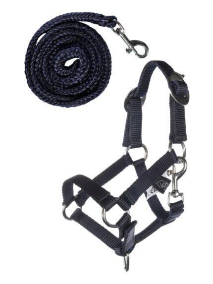 HKM Hobby Horse verstelbare halsterset donkerblauw