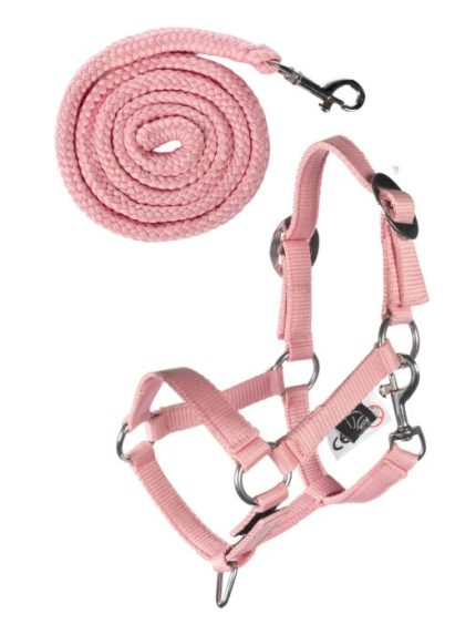 HKM Hobby Horse verstelbare halsterset roze