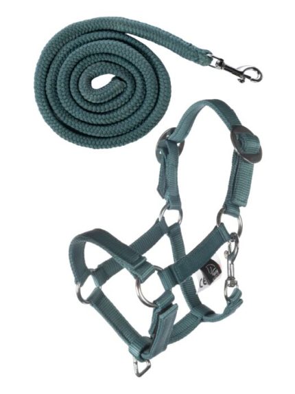HKM Hobby Horse verstelbare halsterset turquoise