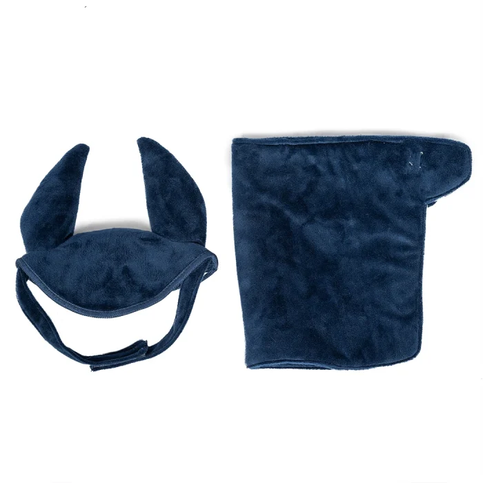 ByAstrup Hobby Horse deken en oornetje velours blauw ByAstrup Hobby Horse deken en oornetje velours blauw