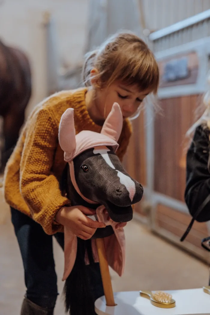 ByAstrup Hobby Horse deken en oornetje velours roze ByAstrup Hobby Horse deken en oornetje velours roze