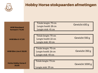 Maattabel Hobby Horse stokpaarden