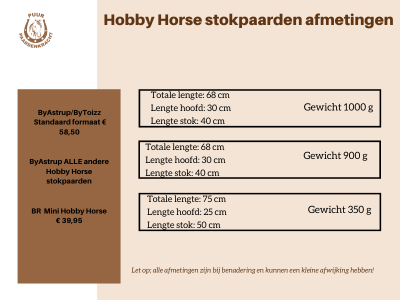 Maattabel Hobby Horse stokpaarden