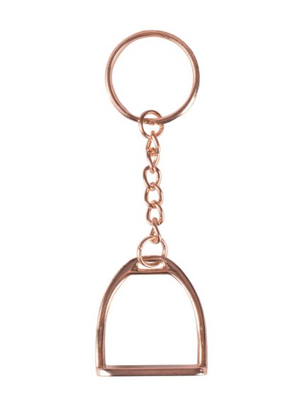 RH sleutelhanger stijgbeugel zilver en rosegoud